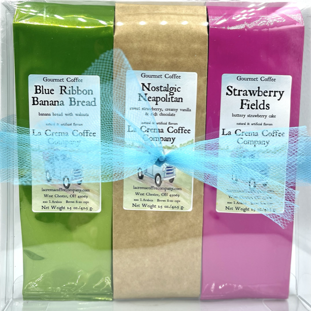 Spring Truck Trio of 1.5 oz Coffees(Packaging may very - Stick on bow included)
