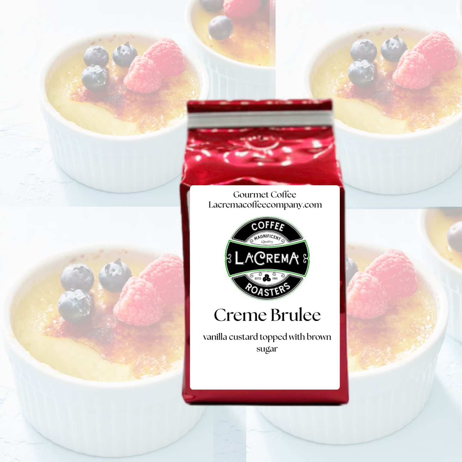 Creme Brulee Coffee! A vanilla custard topped with brown sugar!