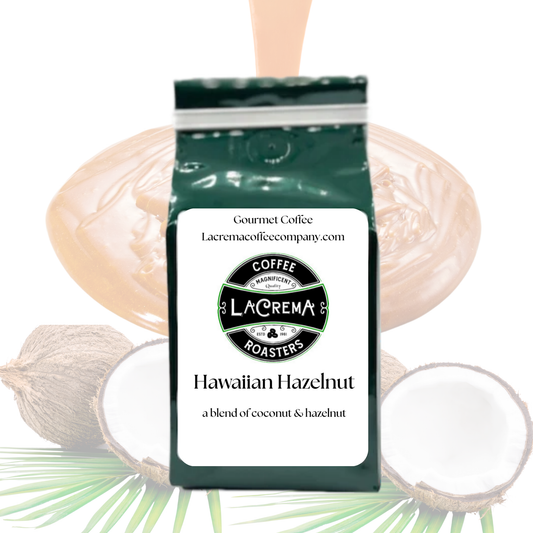 a blend of coconut and hazelnut
