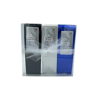 Winter Cardinal Trio of 1.5 oz Coffees with Bow